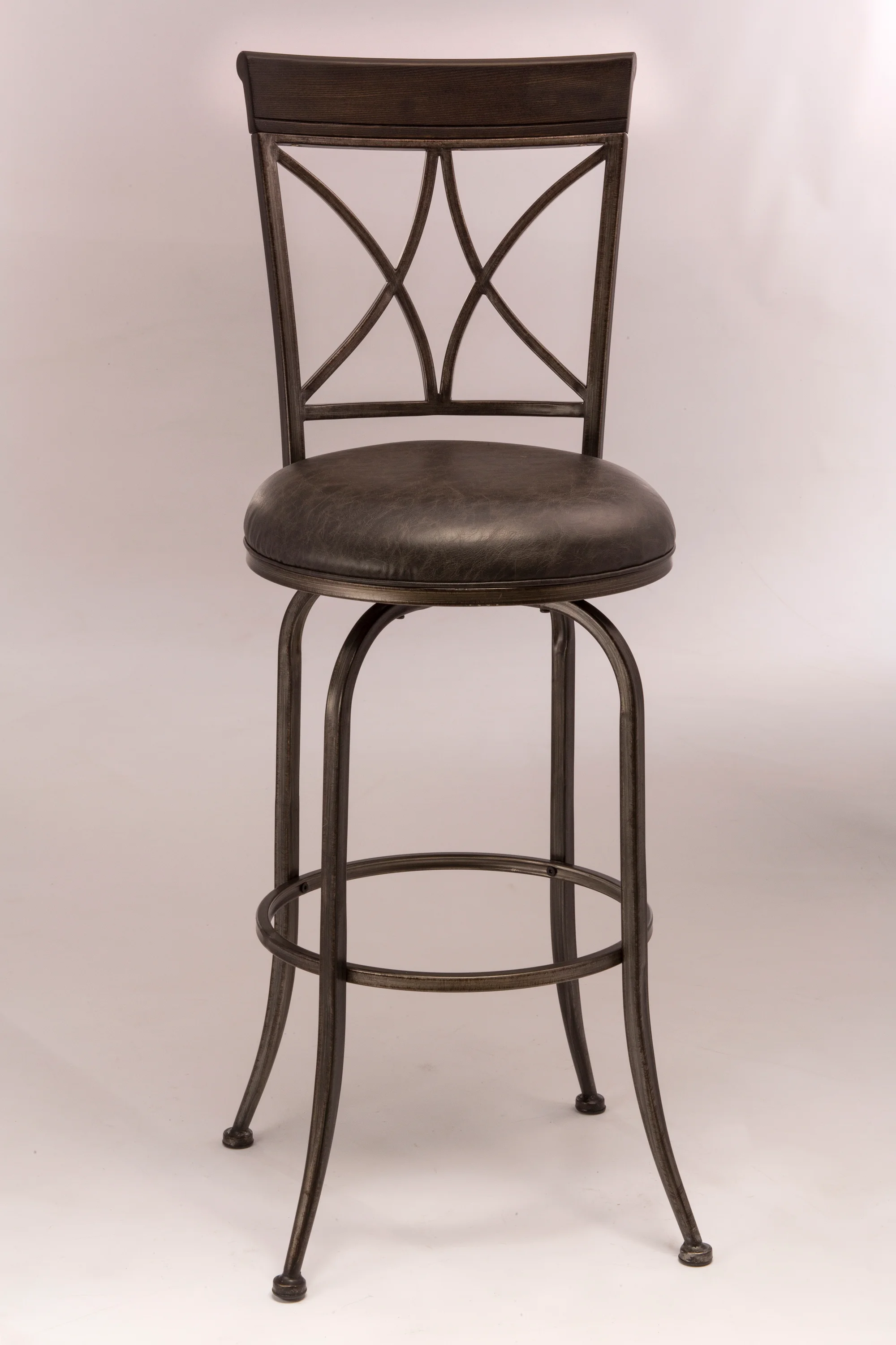 Hillsdale Bar Stools 5772830 Metal Swivel Bar Height Stool Dunk